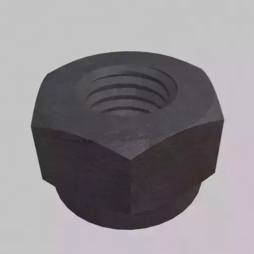 M10 Nut Coarse Threads Lock Type with Rusty Iron Texture