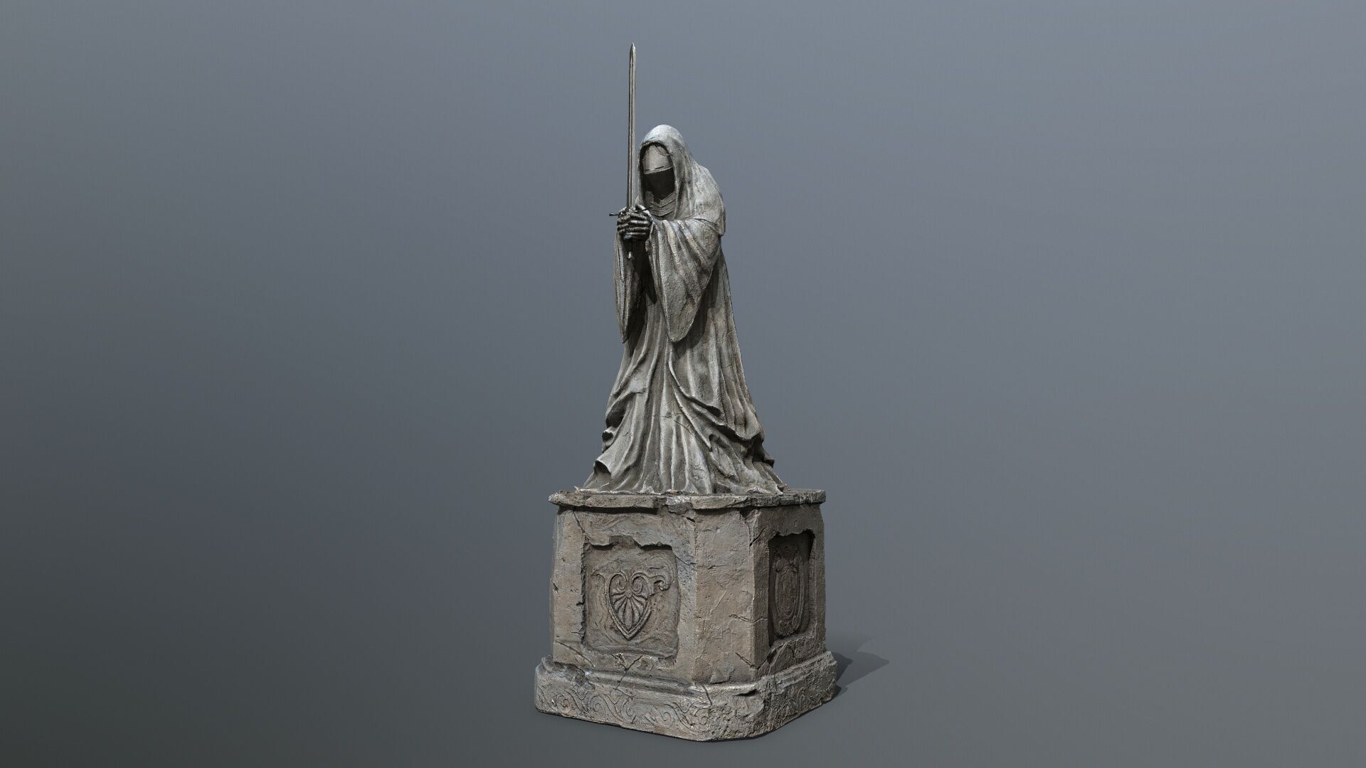 Ruin set Low-poly 3D model_1