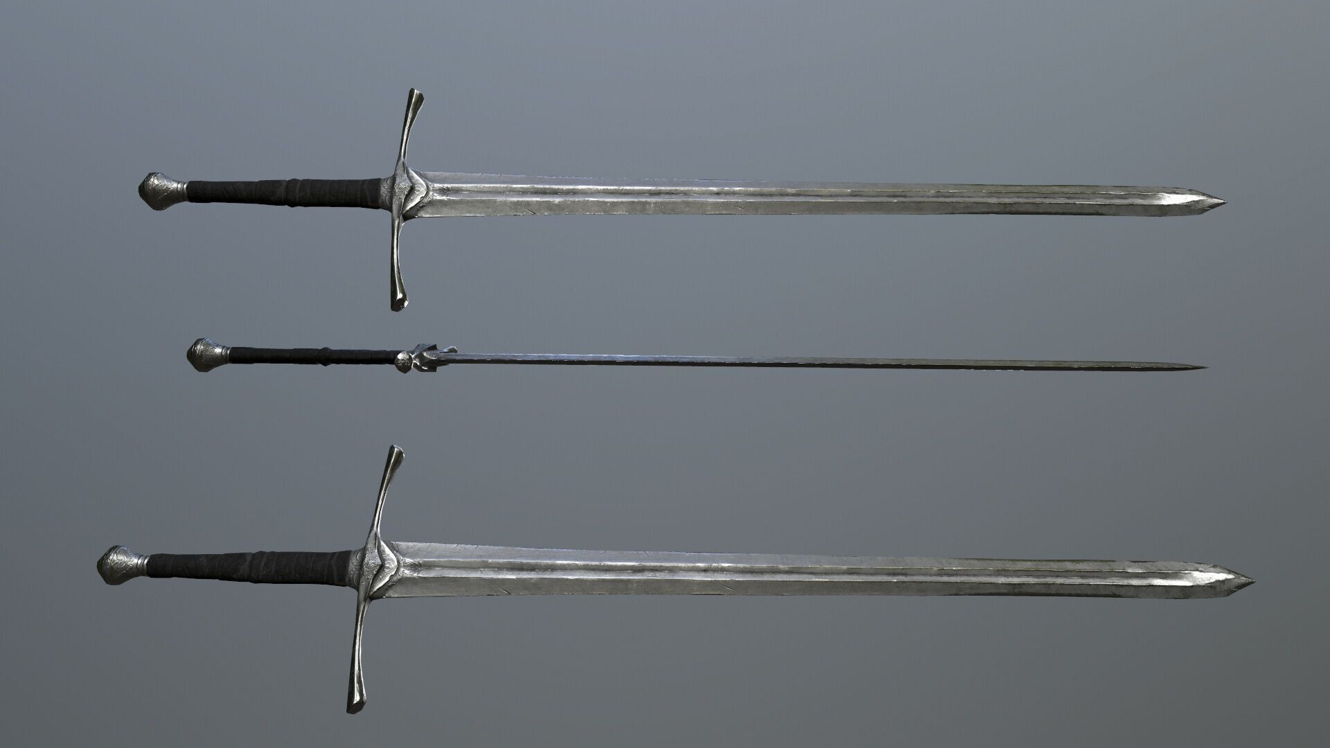 Ruin set Low-poly 3D model_4