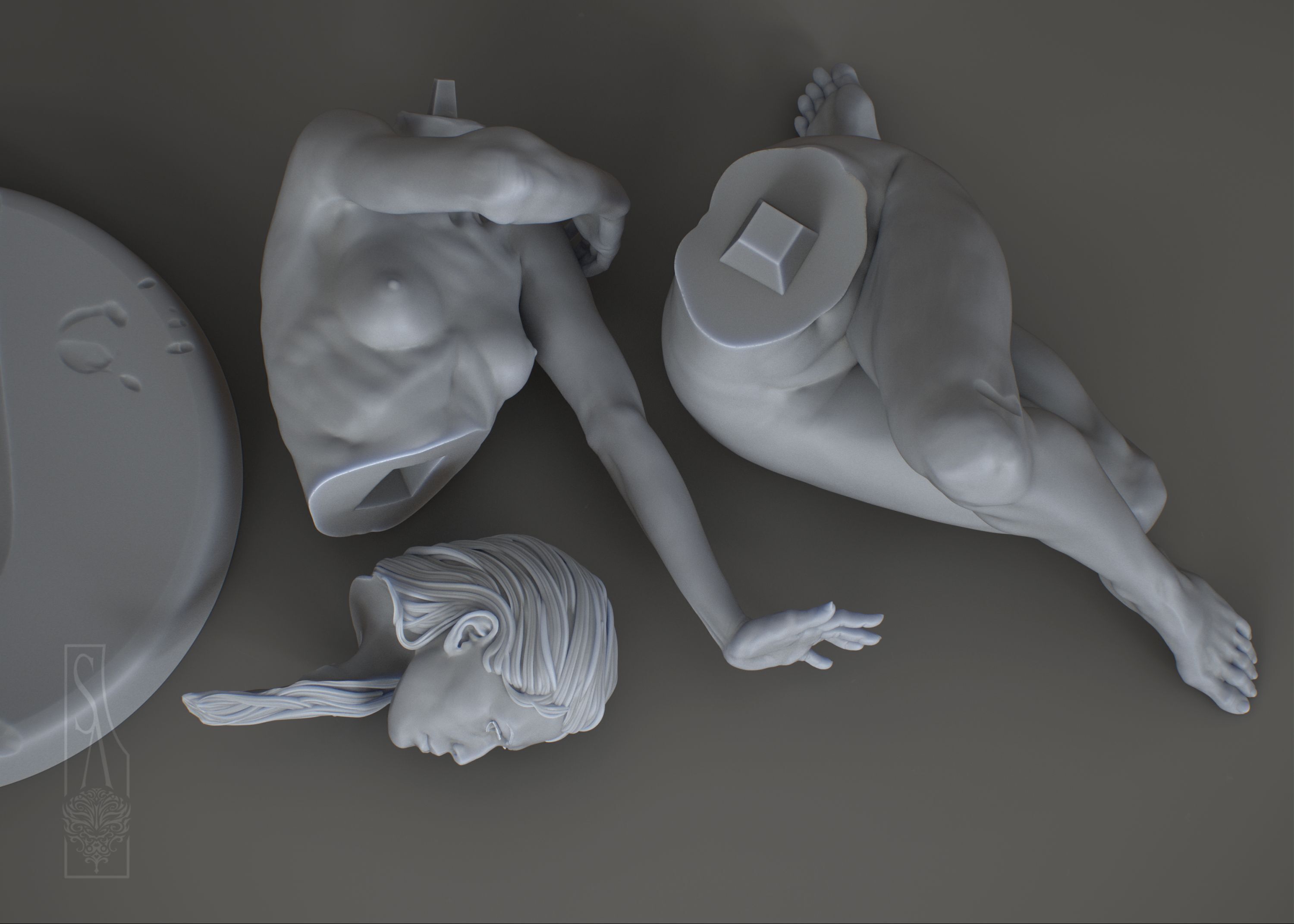 The Pondering Muse - 3D print model 3D model_8