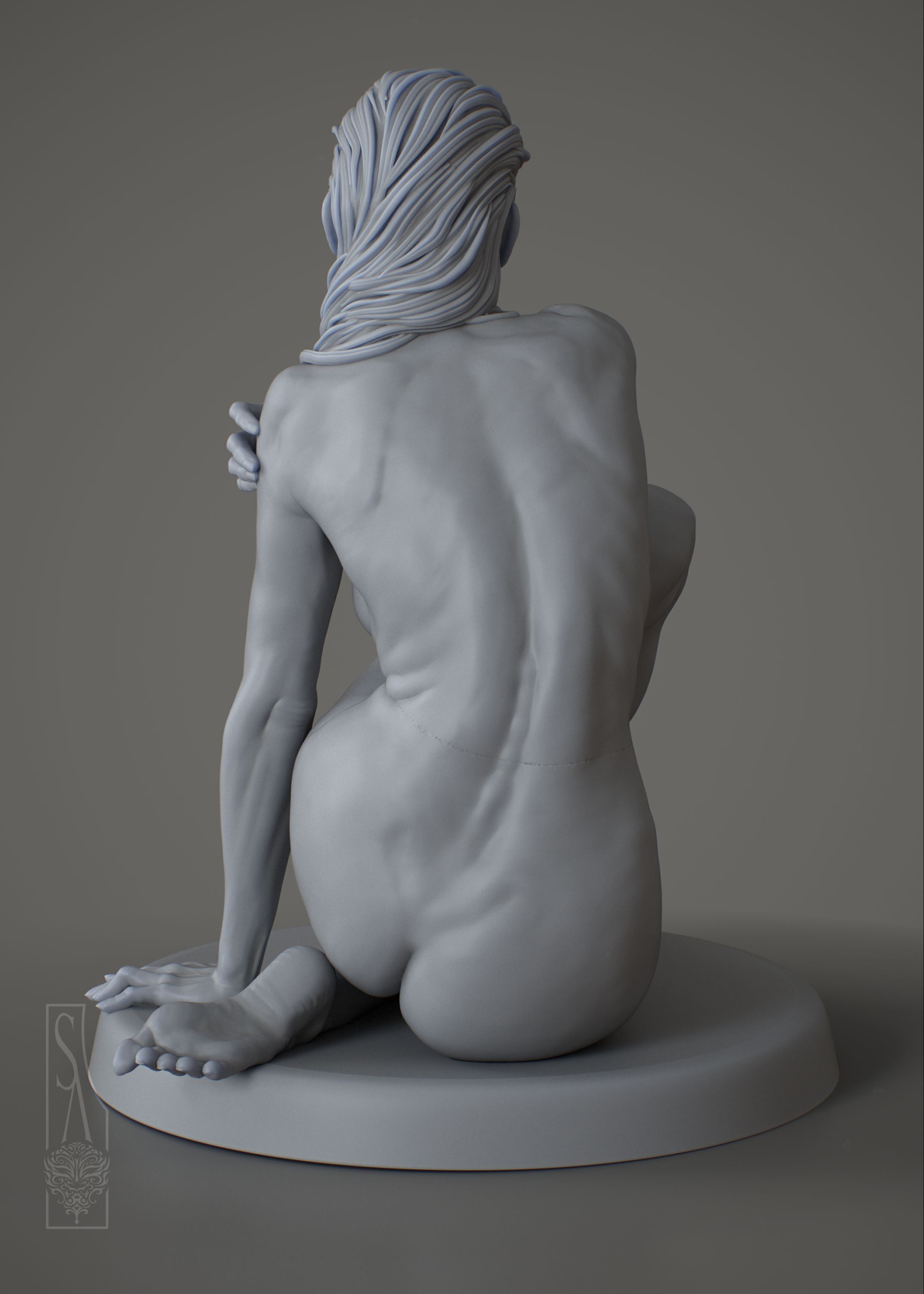 The Pondering Muse - 3D print model 3D model_5