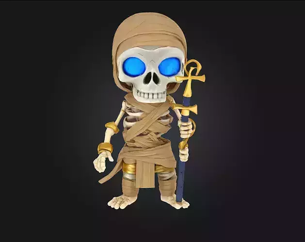 Chibi Mummy Skeleton Guardian