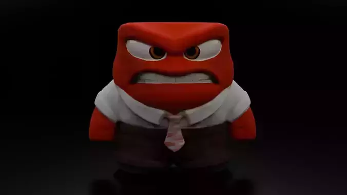 Cartoon Angry Man 3D Model  Free 3D Print Test
