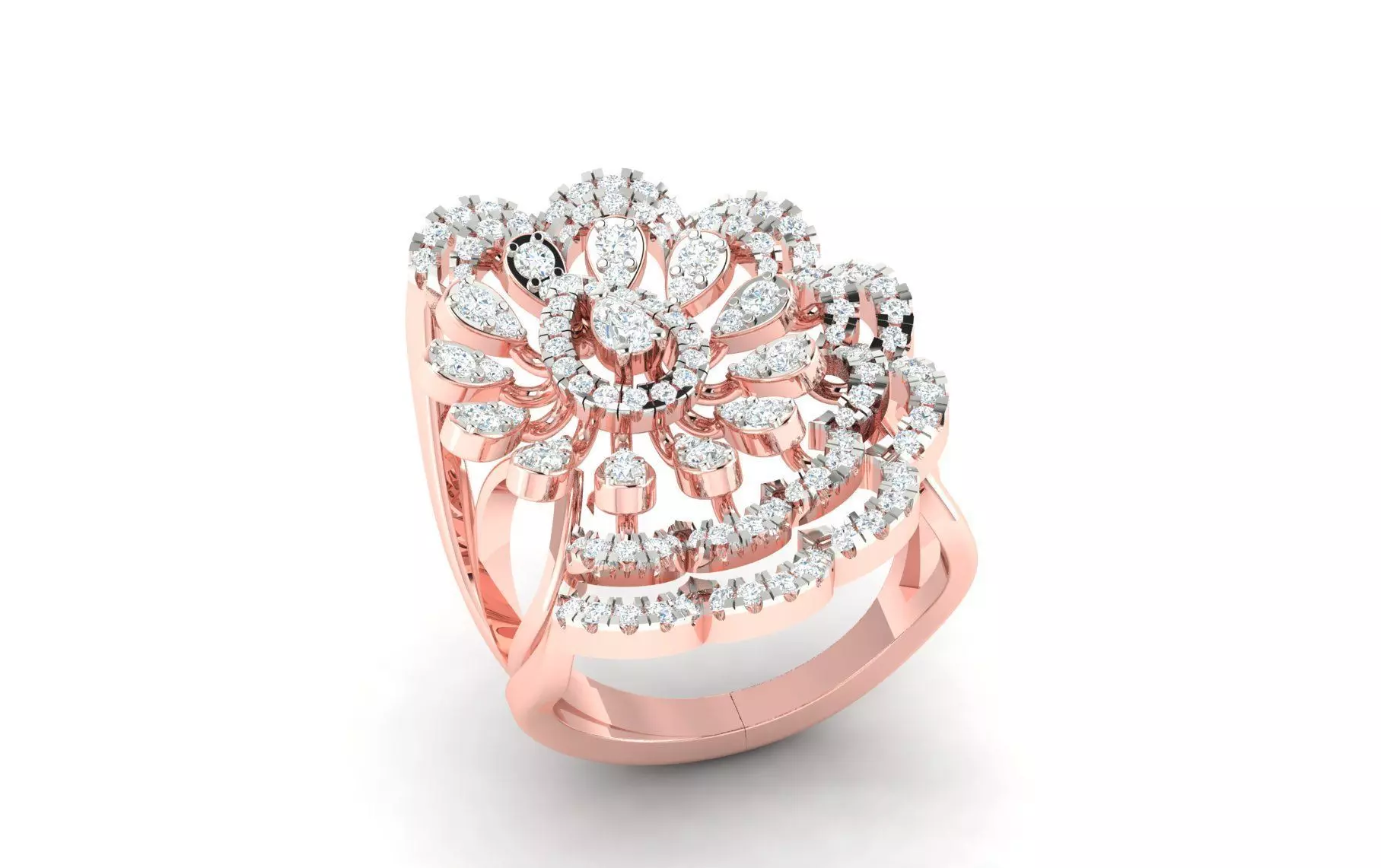 Women Ring Render 3dm STL OBJ FBX Details 3D print model