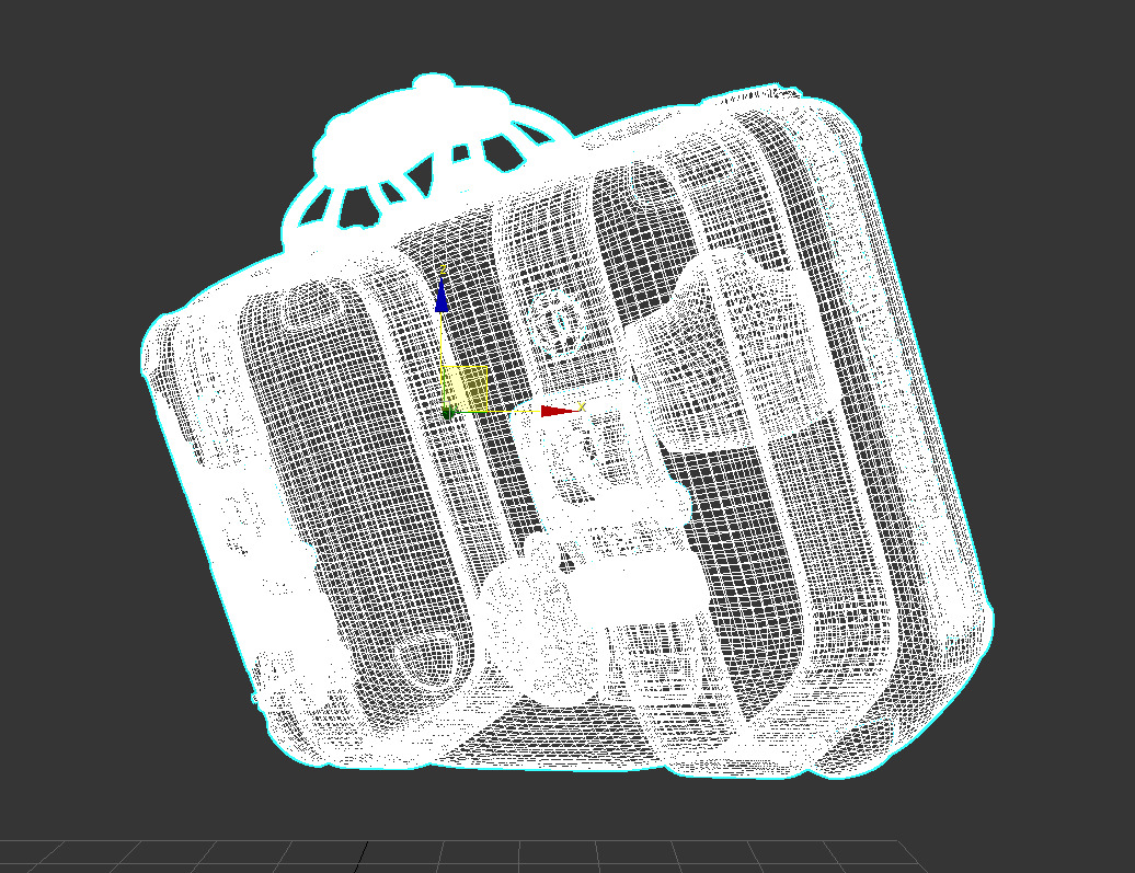 Suitcase with Travel Stickers 3d icon 3D model_5