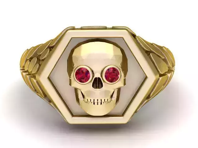  Skull Ring PANDANT 3D PRINTABLE MODAL  3D print model