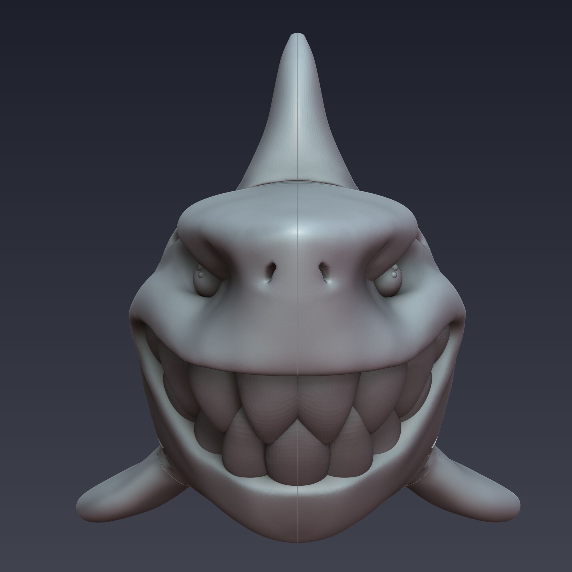 White Shark Articulated 3D print model_2