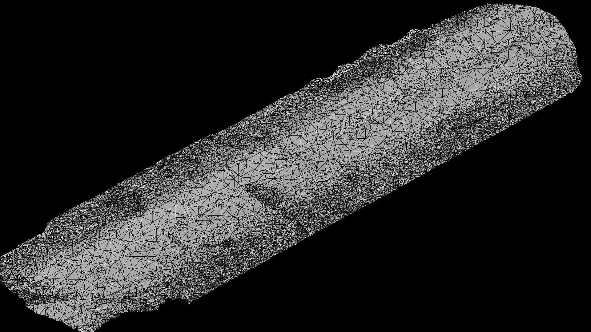 abandoned concrete forest road photogrammetry Low-poly 3D model_6