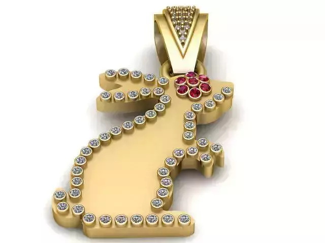 CUTE RABBIT PENDANT 3D PRINTABLE MODEL