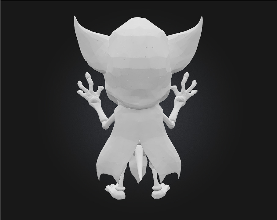 Chibi Skeleton Goblin Rogue 3D print model_5