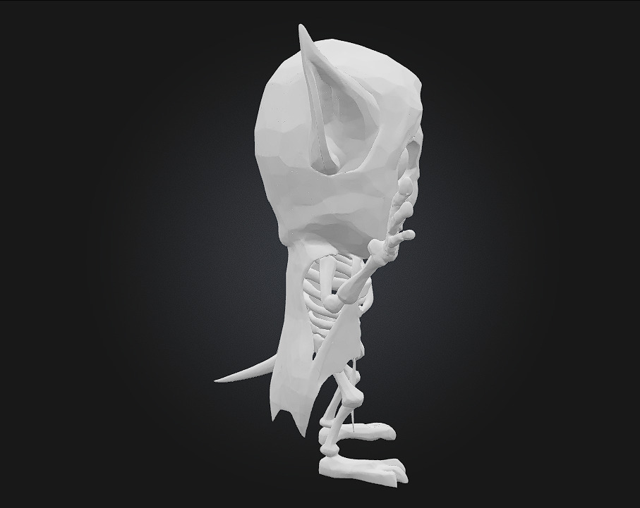 Chibi Skeleton Goblin Rogue 3D print model_7
