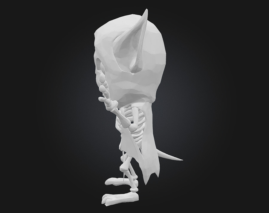 Chibi Skeleton Goblin Rogue 3D print model_6