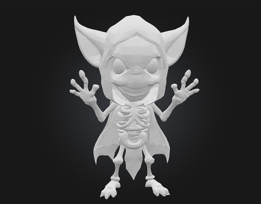 Chibi Skeleton Goblin Rogue 3D print model_4