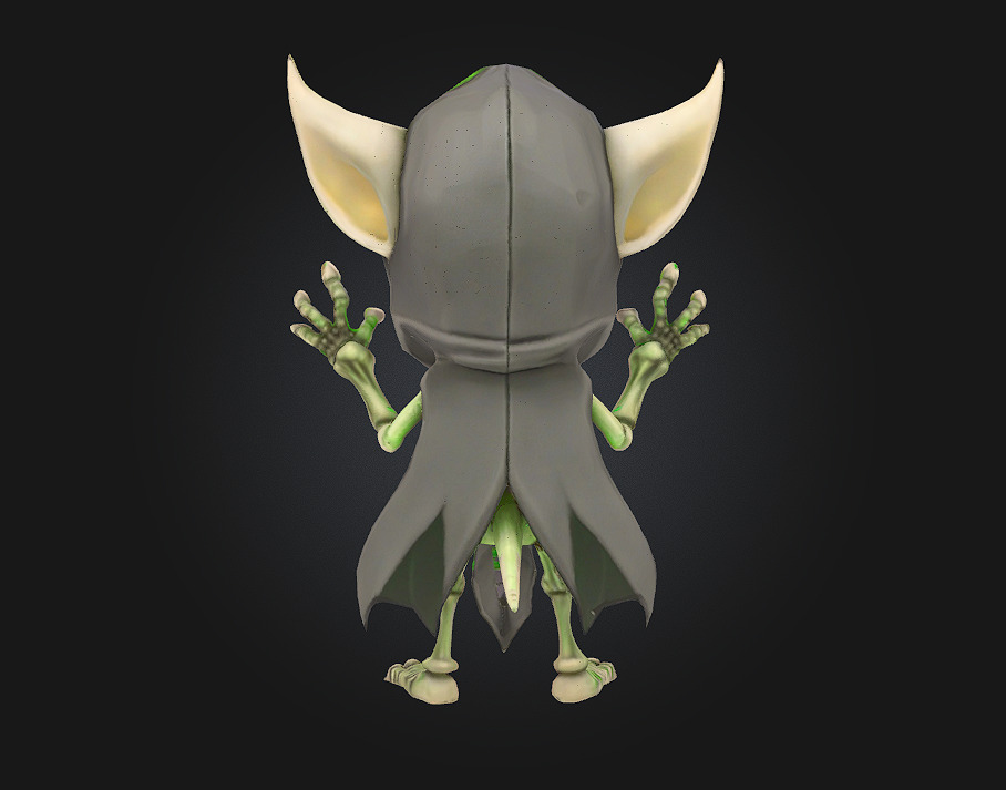 Chibi Skeleton Goblin Rogue 3D print model_1