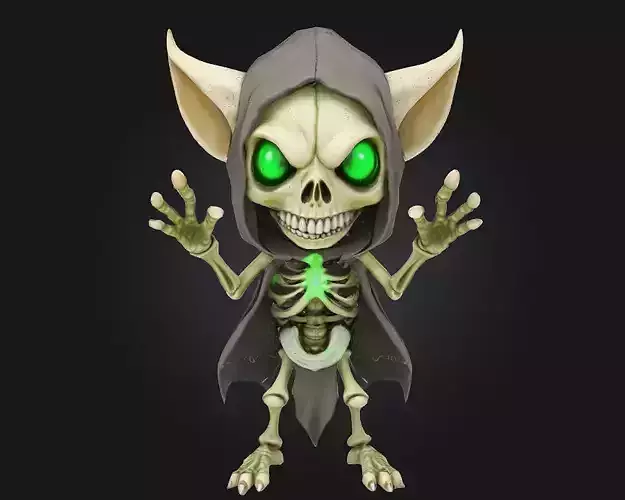 Chibi Skeleton Goblin Rogue