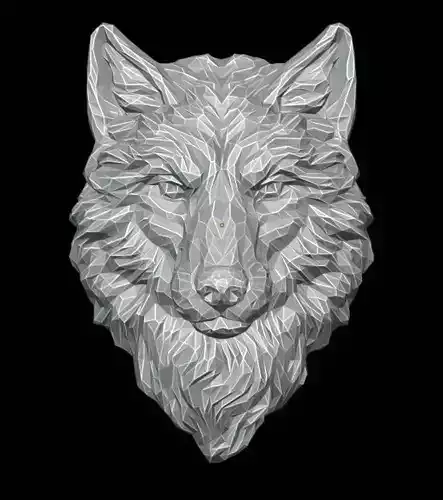 Low-poly-wolf