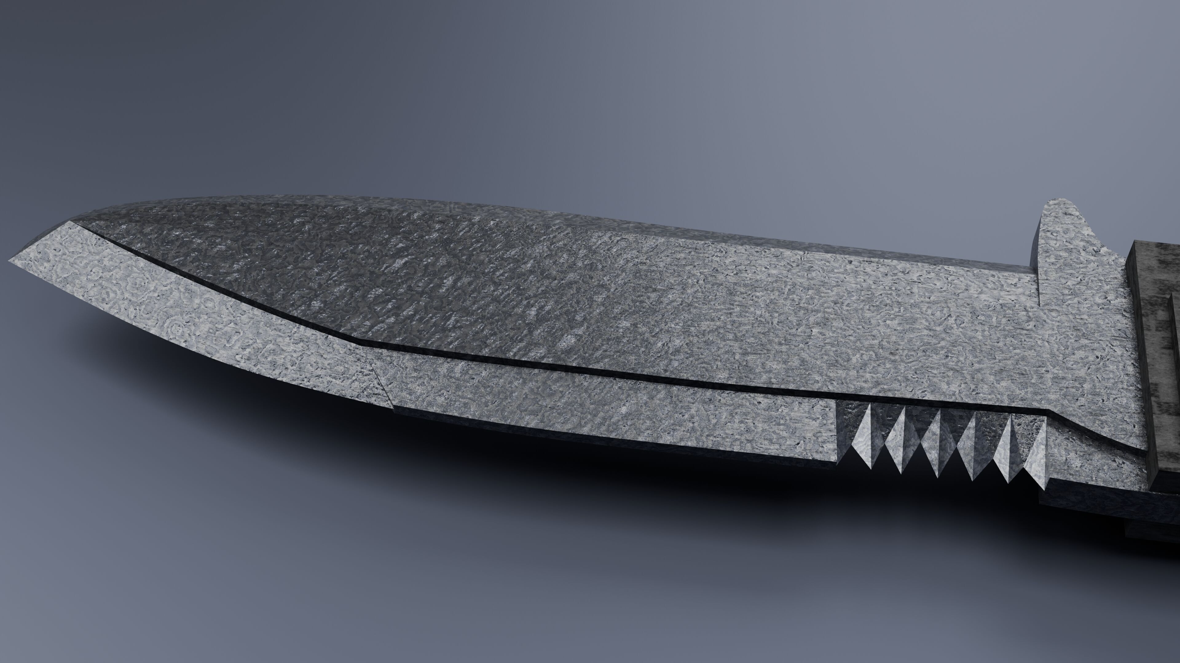 Kube Knife Low-poly 3D model_5