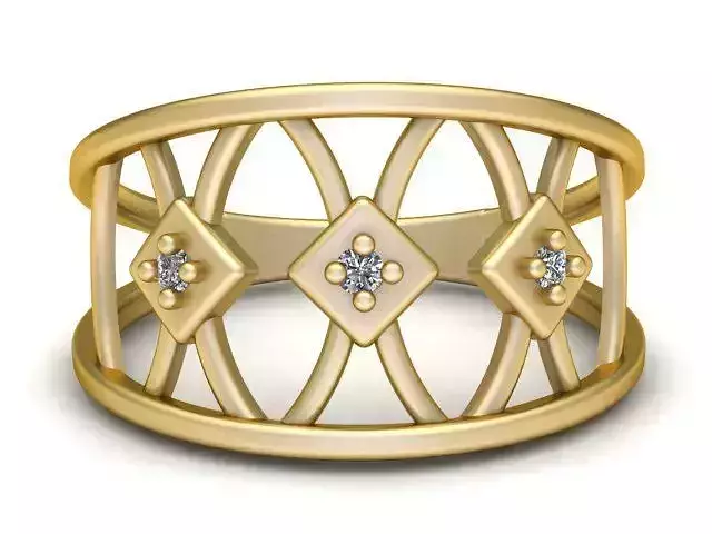 Stainless Steel ring PANDANT 3D PRINTABLE MODAL 