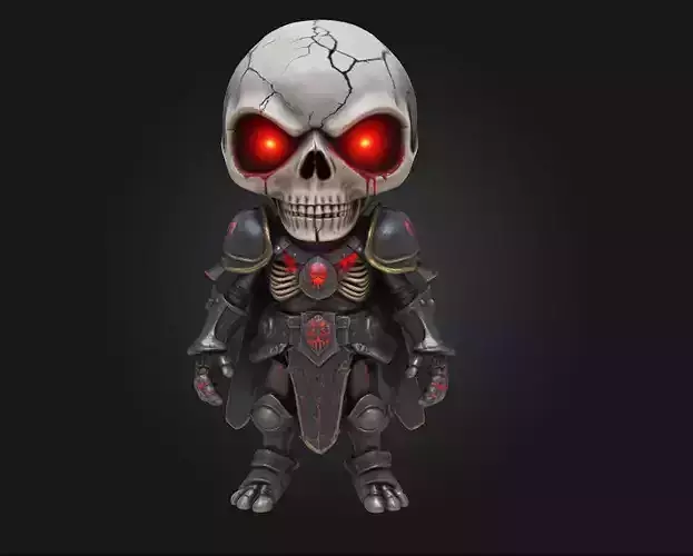 Chibi Dark Paladin Skeleton