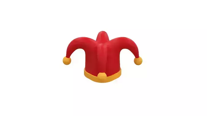 Jester Hat 02 Low-poly 3D model
