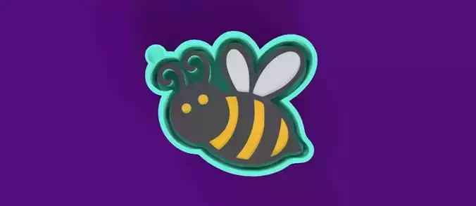 Cute Bee Versatile Mold for Silicone Casting 3D print model