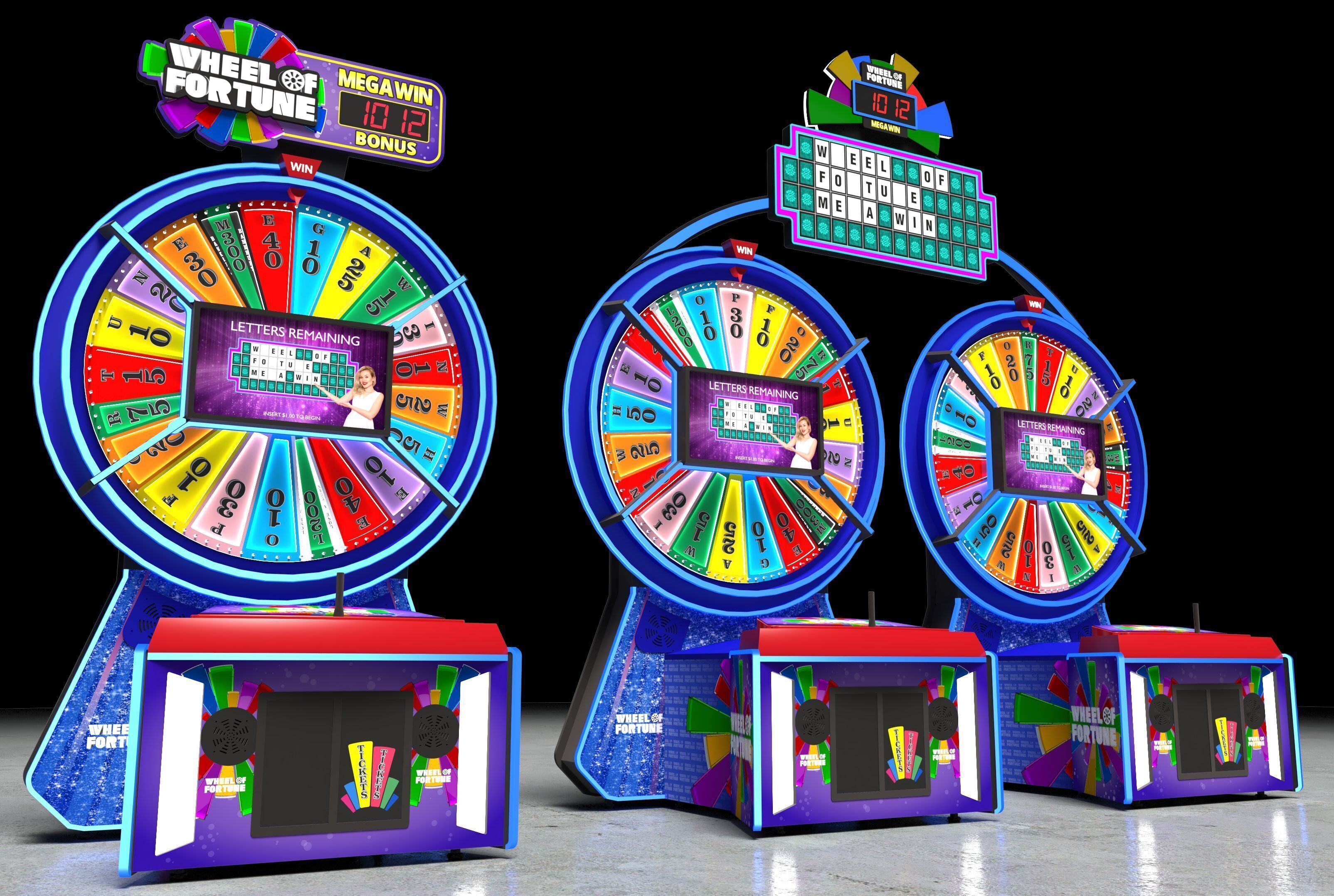 SEGA Wheel of Fortune Arcade Ticket Redemption Game 3D model_2