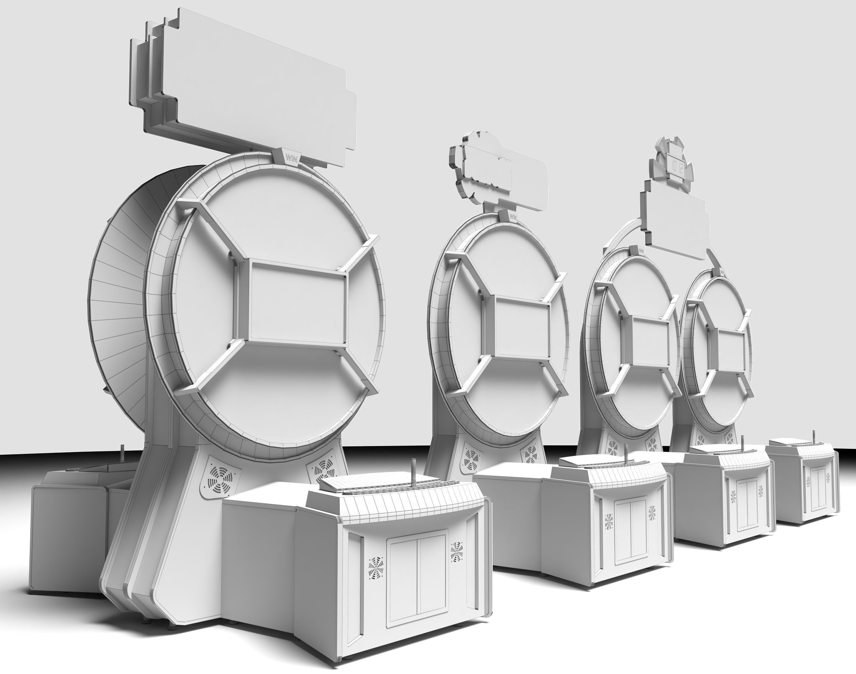 SEGA Wheel of Fortune Arcade Ticket Redemption Game 3D model_9