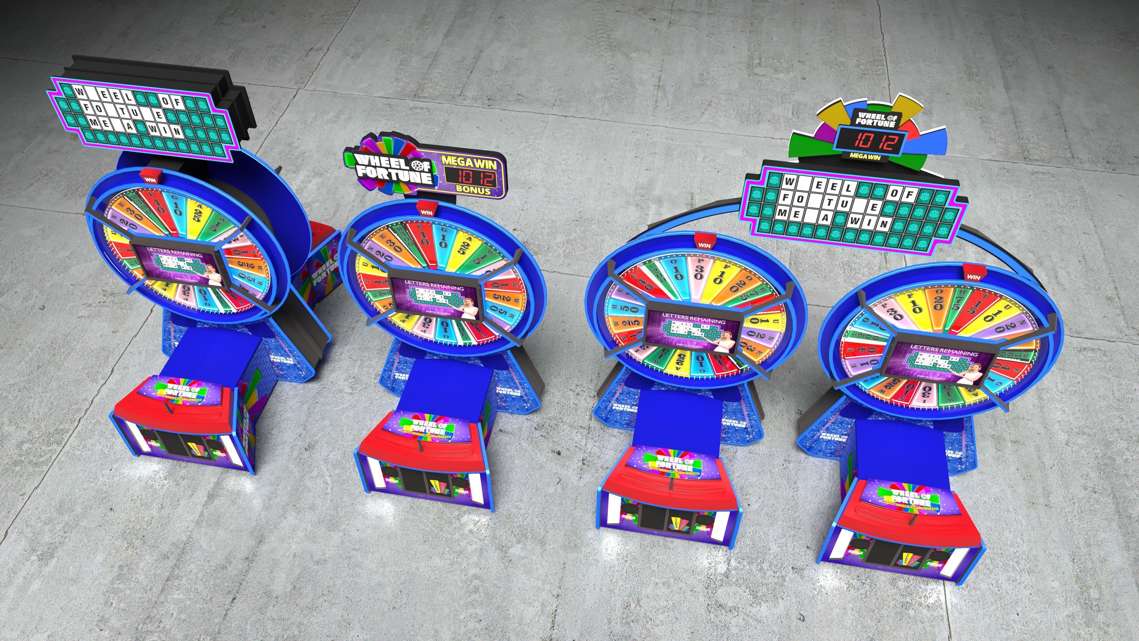 SEGA Wheel of Fortune Arcade Ticket Redemption Game 3D model_3