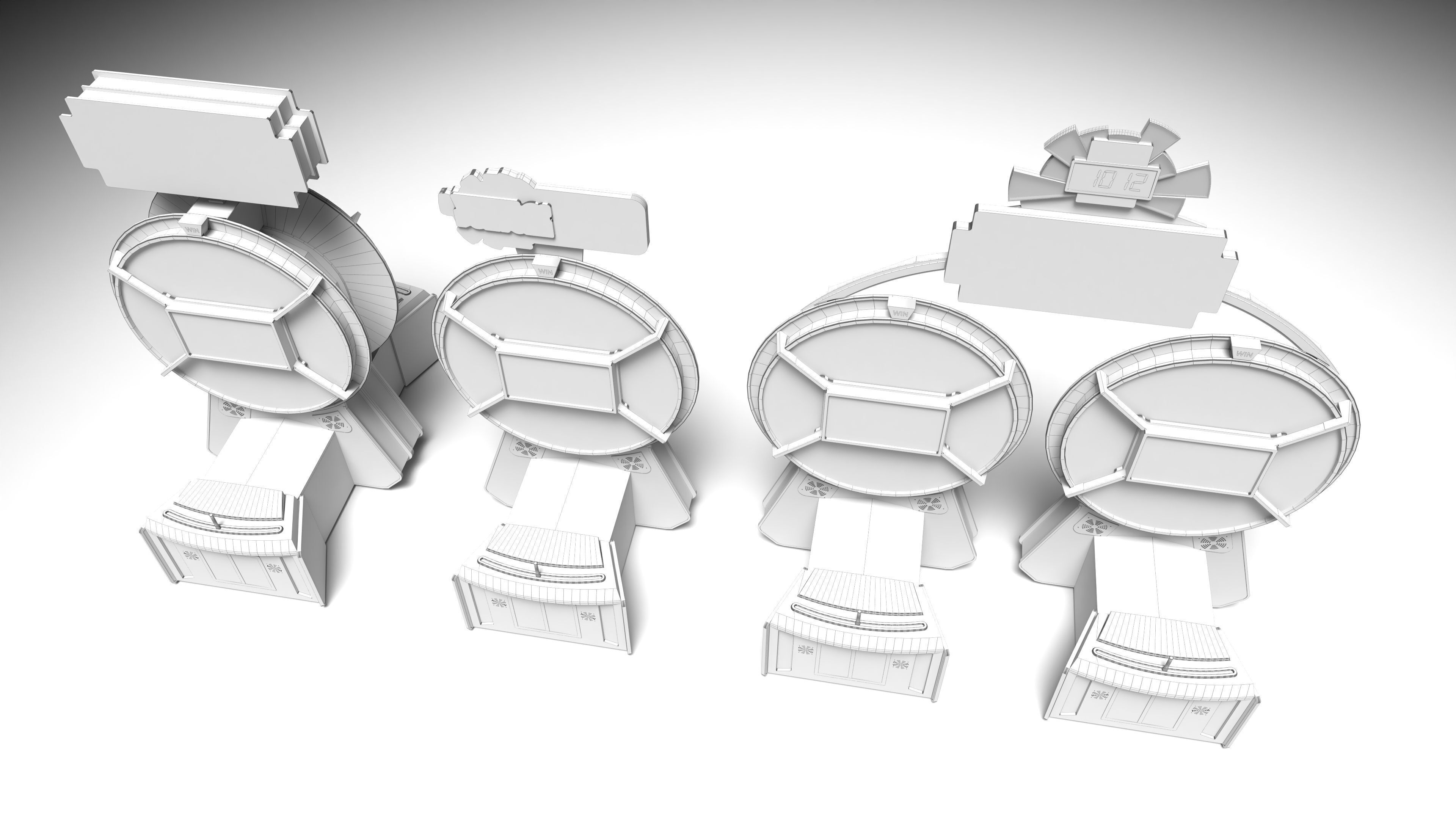 SEGA Wheel of Fortune Arcade Ticket Redemption Game 3D model_8