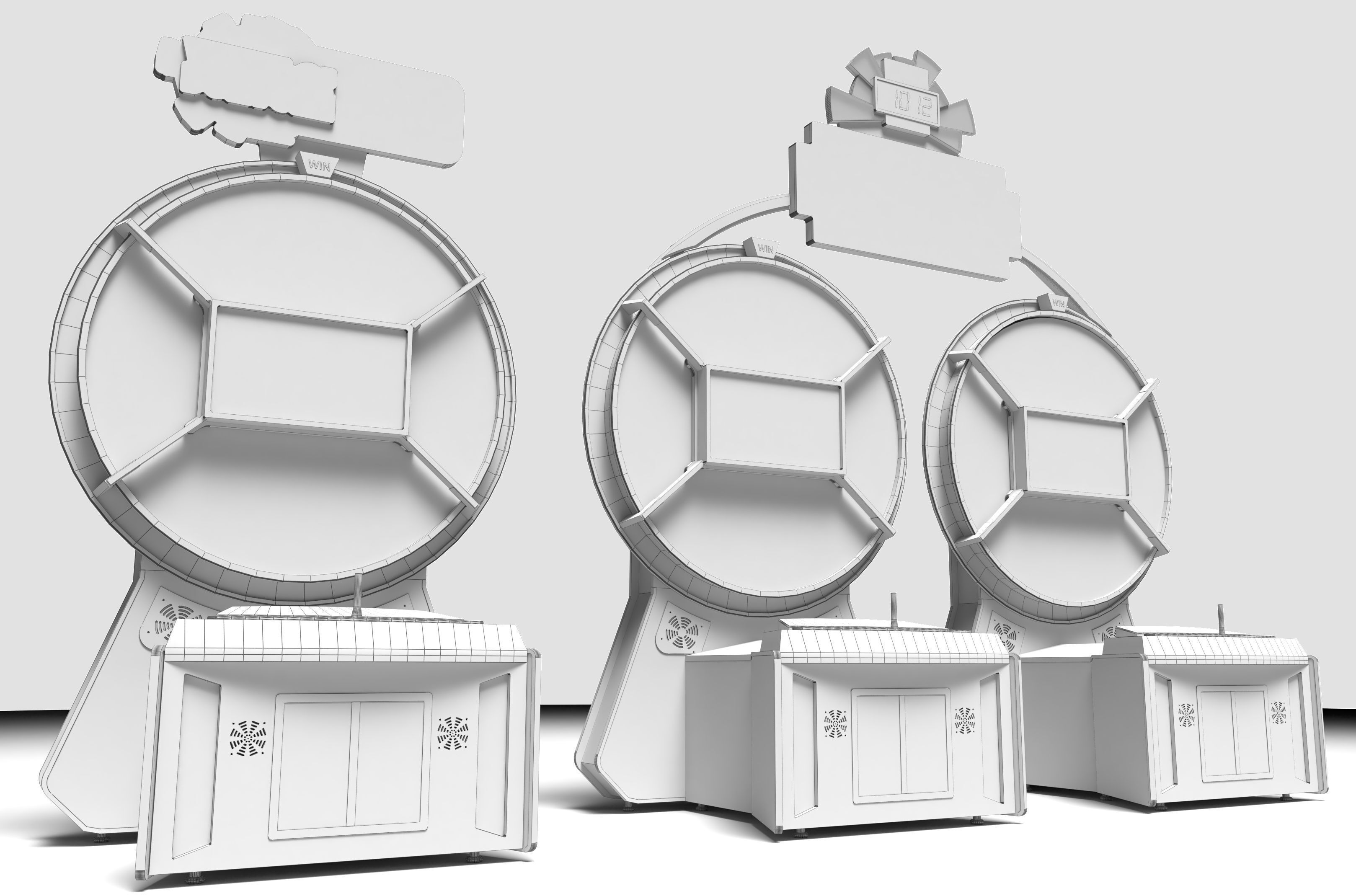 SEGA Wheel of Fortune Arcade Ticket Redemption Game 3D model_7