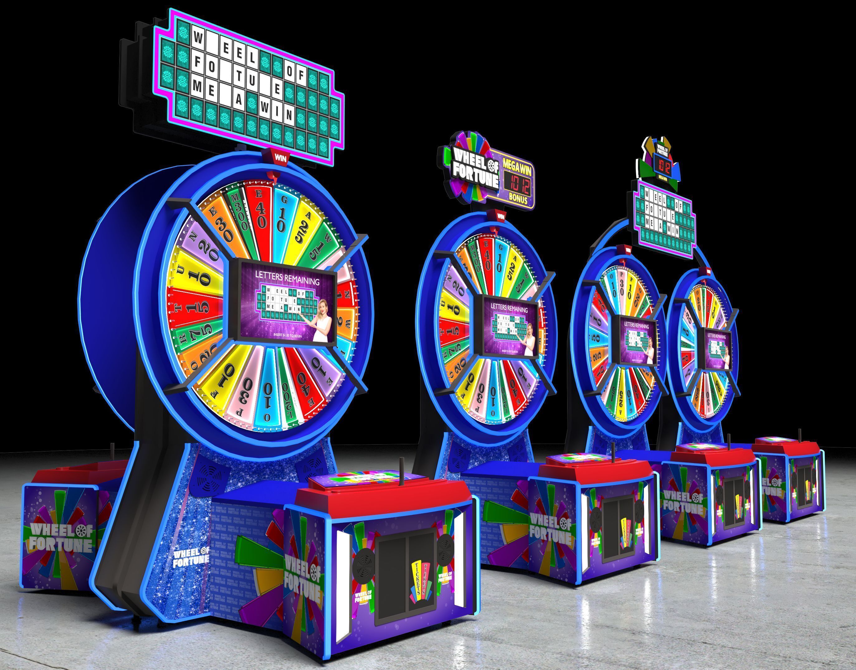 SEGA Wheel of Fortune Arcade Ticket Redemption Game 3D model_4