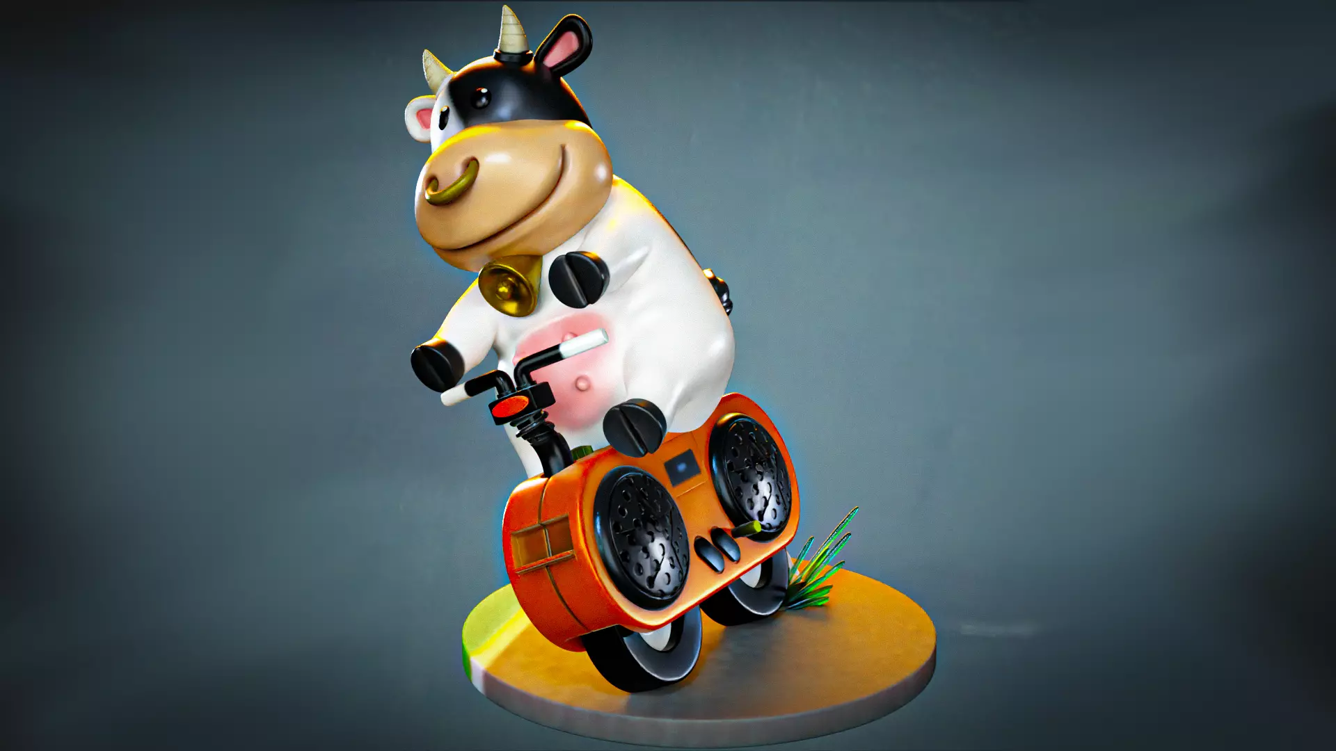 Cow Kart 3D print model