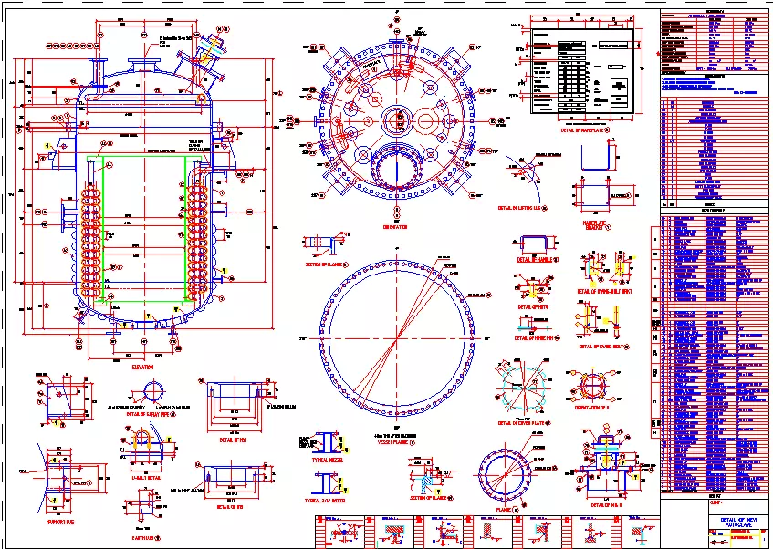 Pressure Vessel 1050kPag 3500L Drawing 3D model_0