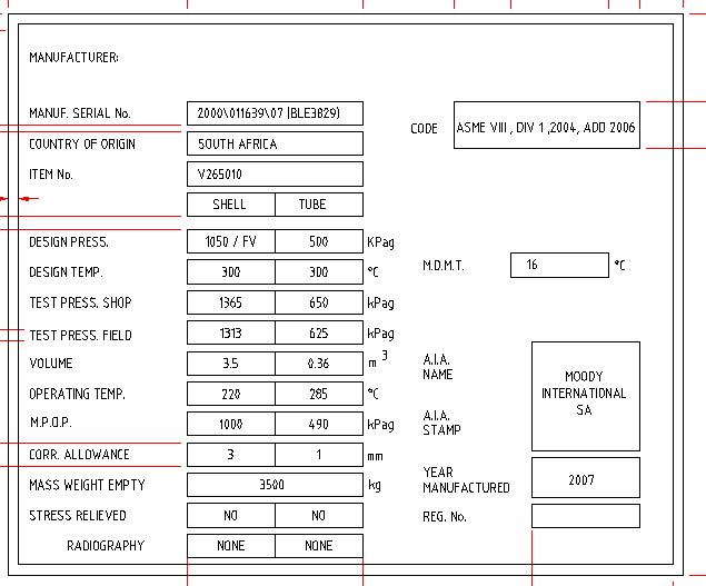 Pressure Vessel 1050kPag 3500L Drawing 3D model_2