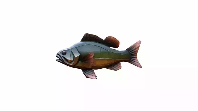 Largemouth Bass Is Popular Freshwater High Render 3D model