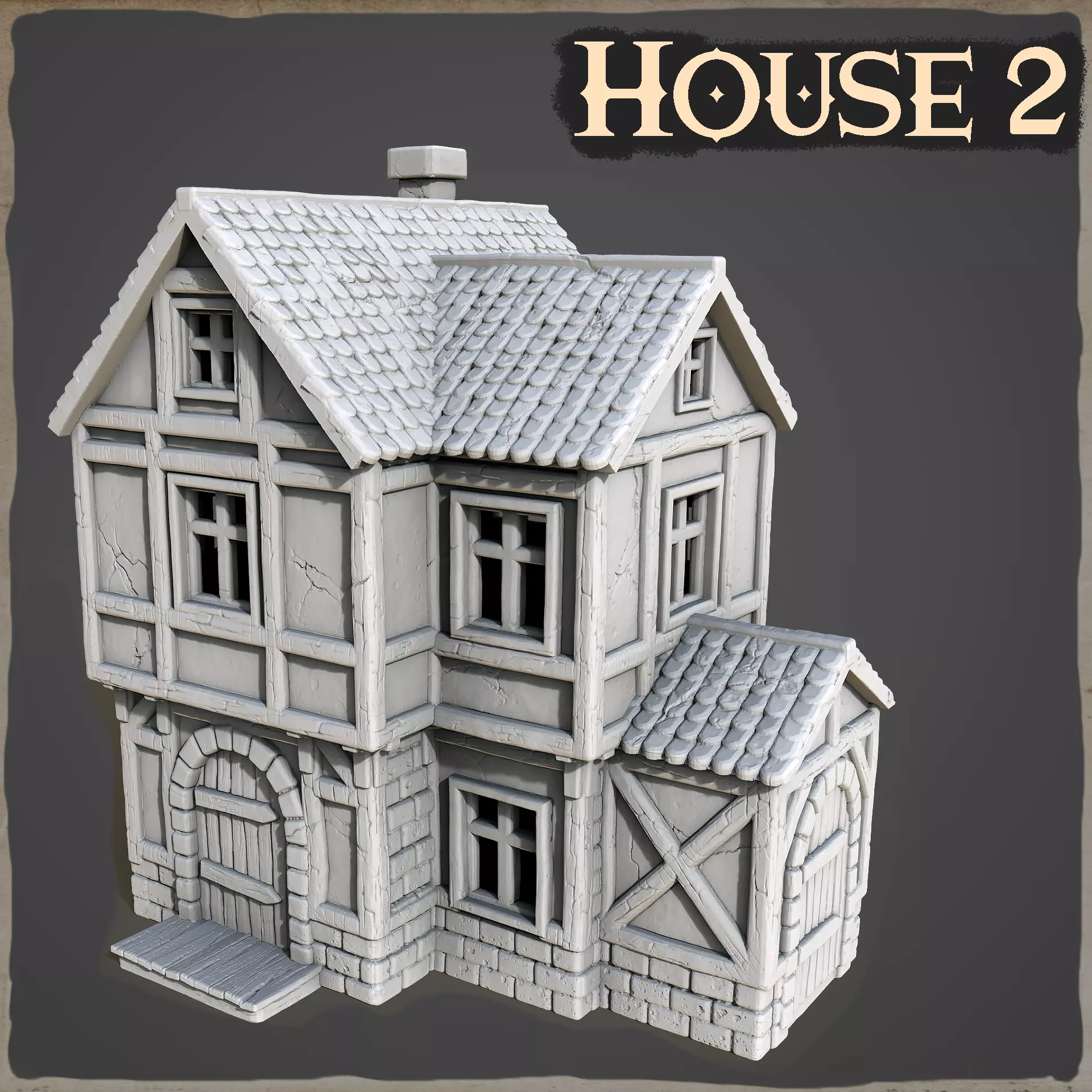 Medieval house 3D print model