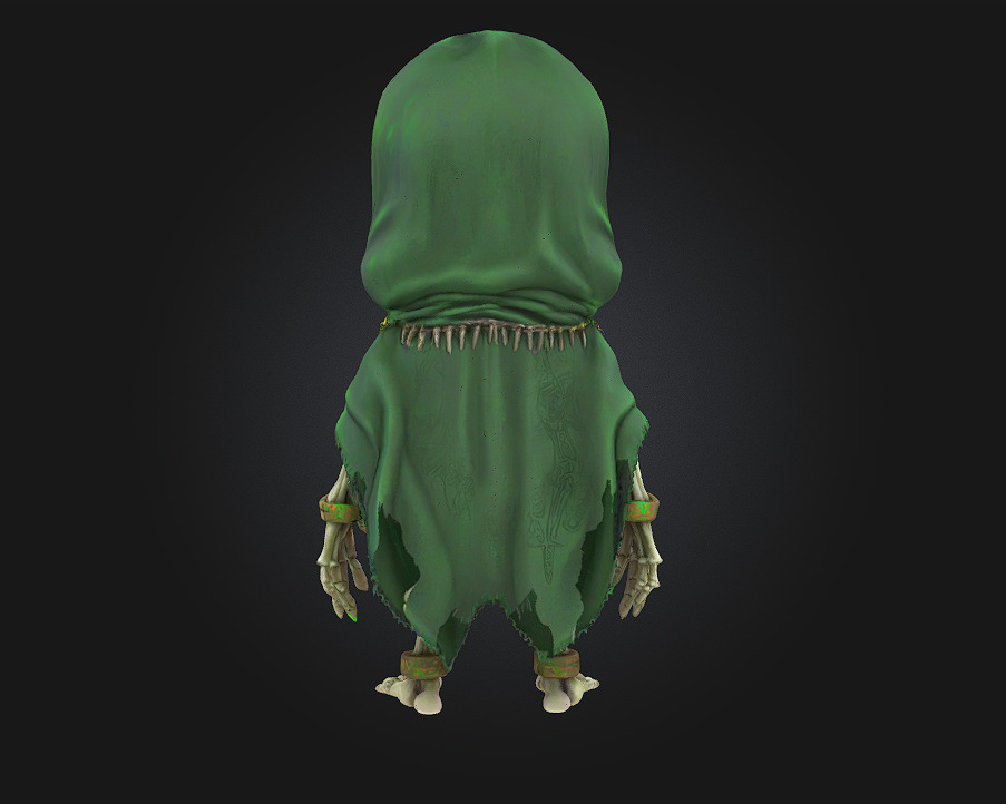 Chibi Witch Doctor Skeleton 3D print model_1