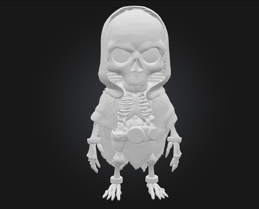 Chibi Witch Doctor Skeleton 3D print model_5
