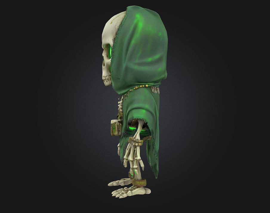 Chibi Witch Doctor Skeleton 3D print model_2