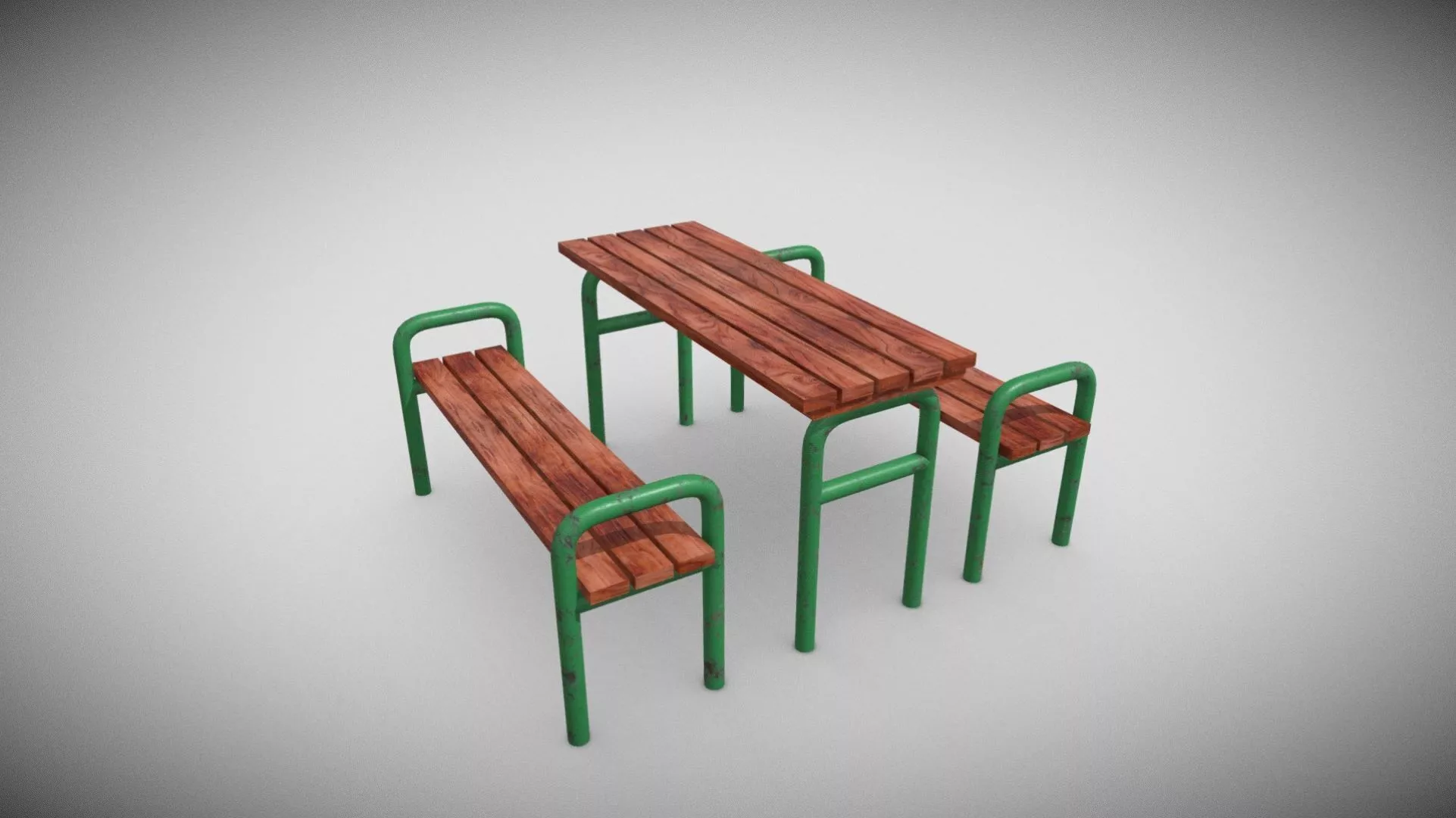 Outdoor Seating Set Low-poly 3D model