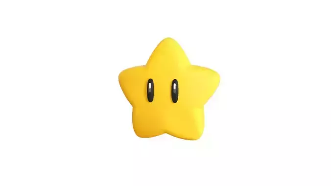 Cartoon Star v001 Low-poly 3D model
