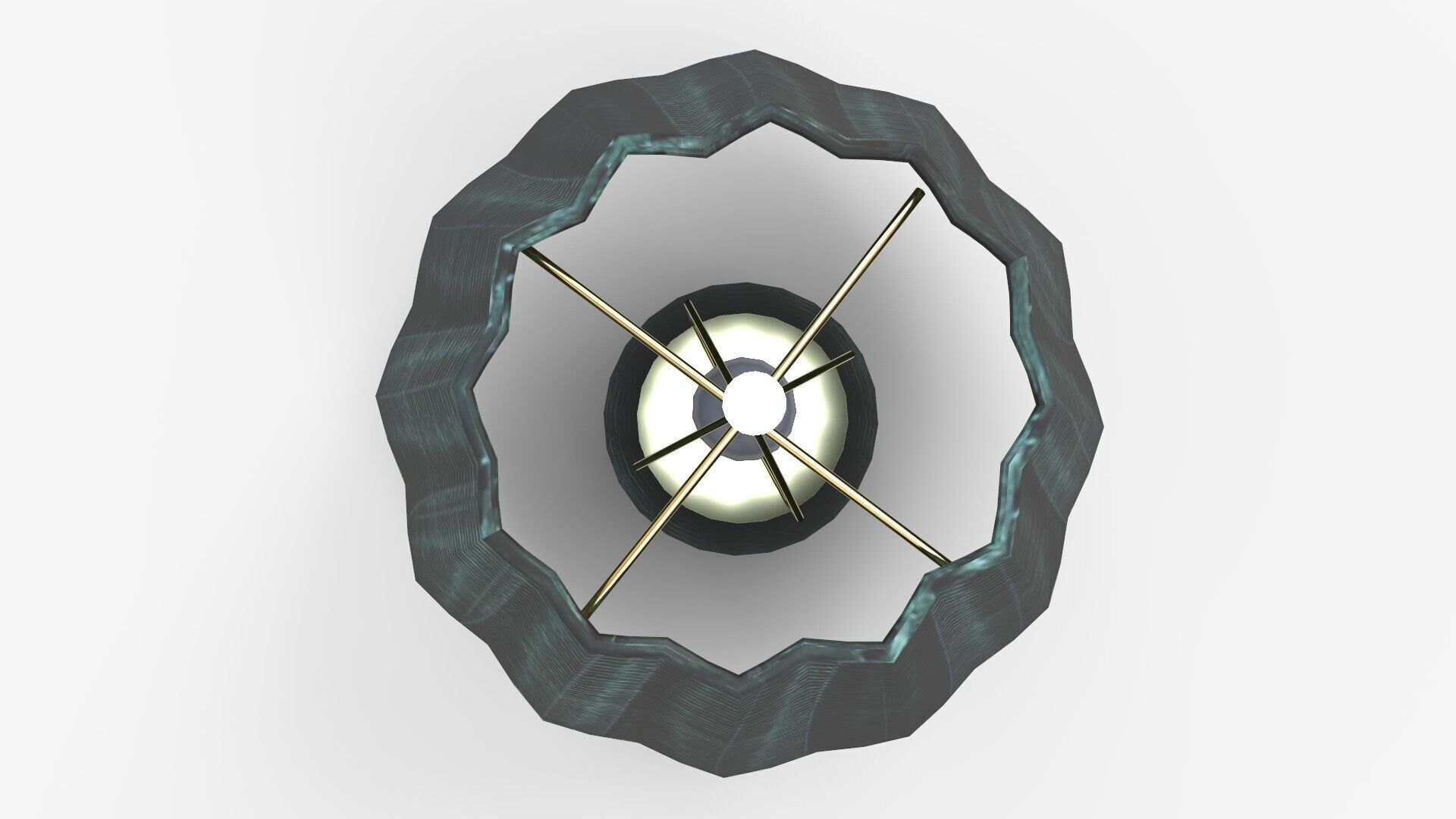 Sutton Rattan Table Lamp 3D model_7