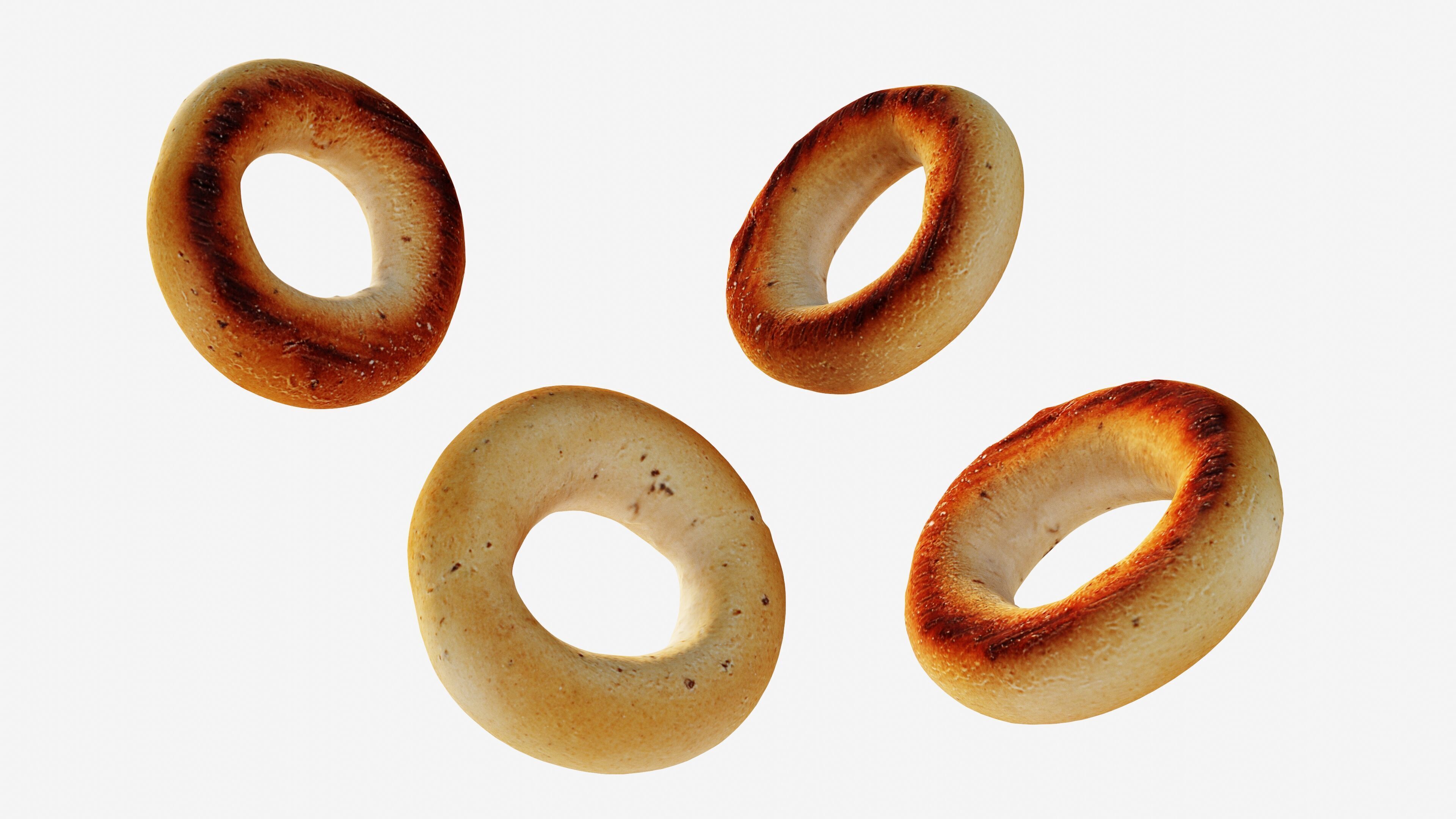 Photorealistic 3D scan of bagel Low-poly 3D model_12
