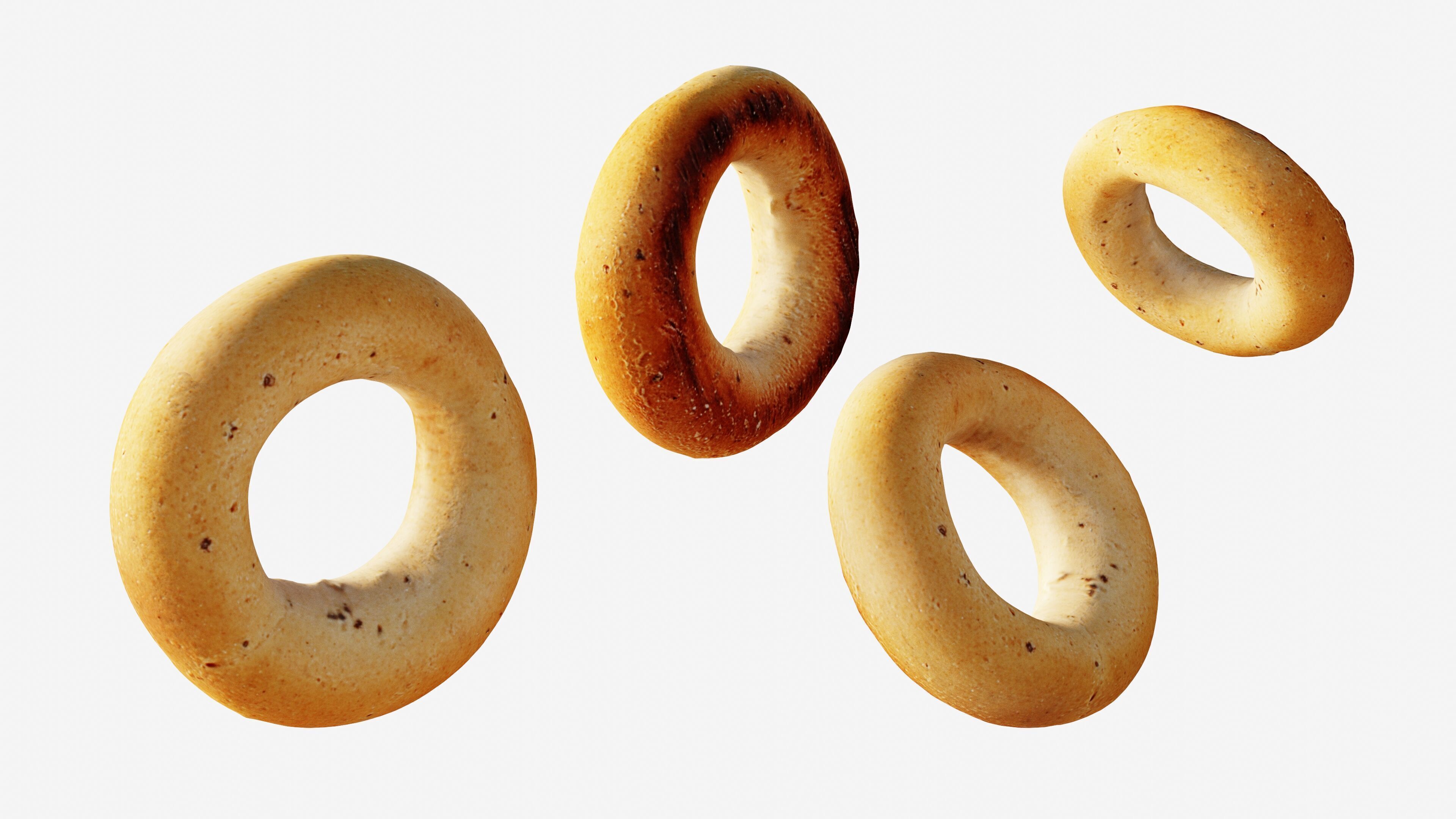 Photorealistic 3D scan of bagel Low-poly 3D model_6