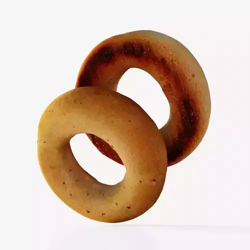 Photorealistic 3D scan of bagel