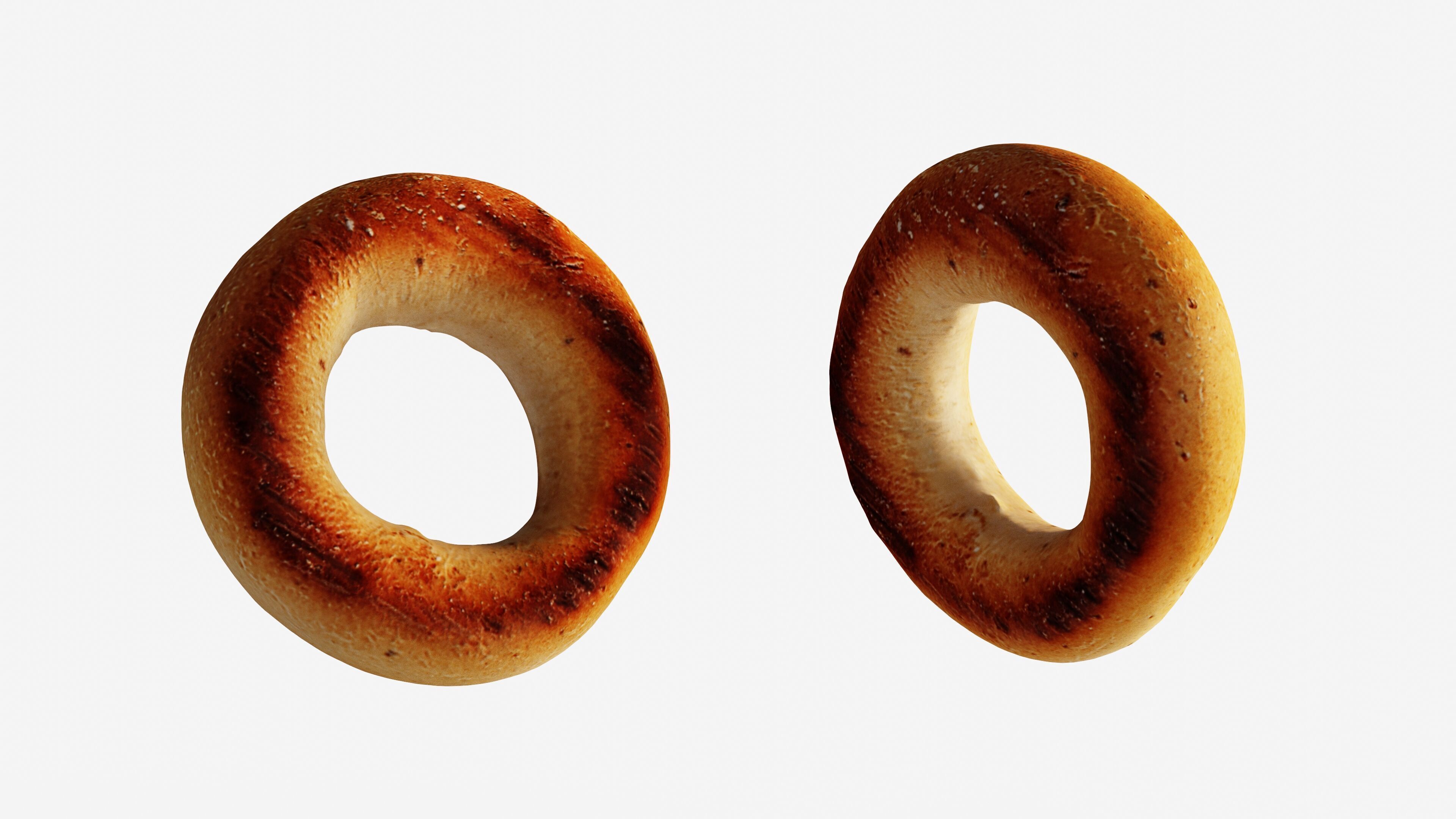 Photorealistic 3D scan of bagel Low-poly 3D model_9