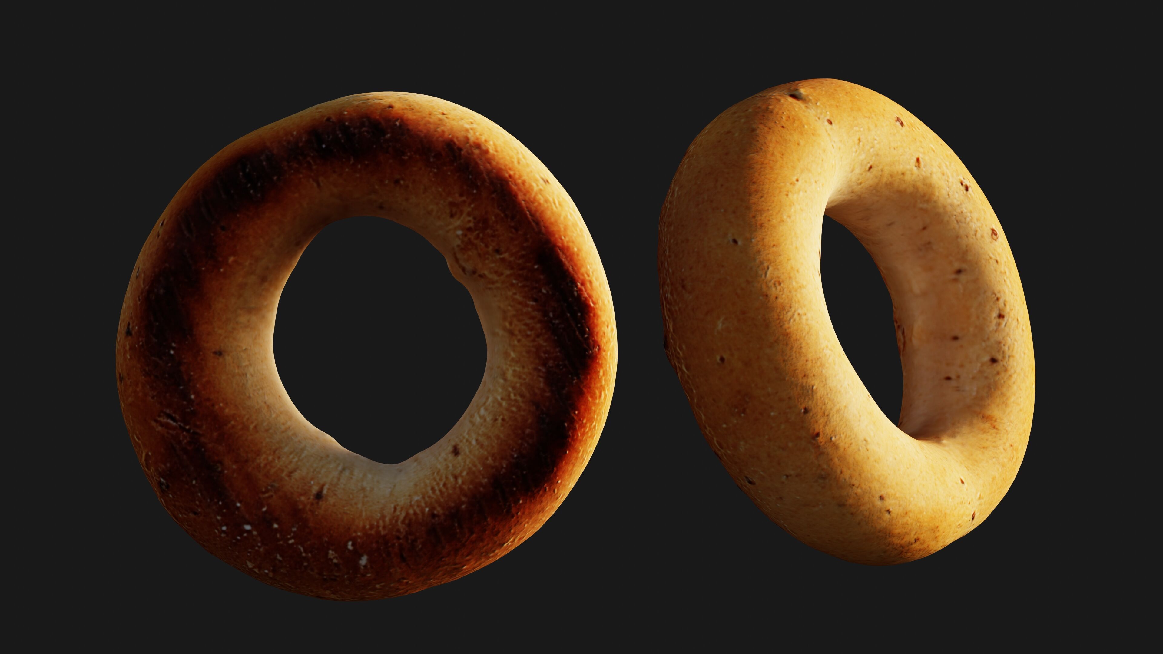 Photorealistic 3D scan of bagel Low-poly 3D model_15