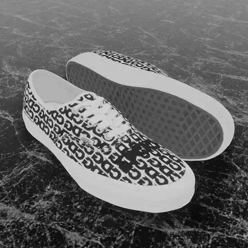 VANS AUTHENTIC COMME DES GARCONS 3D SHOES Low-poly 3D model