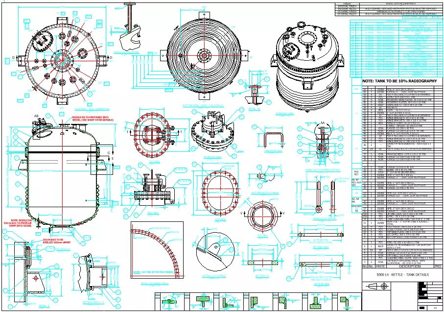 Pressure Vessel 5000L Drawing 3D model_0
