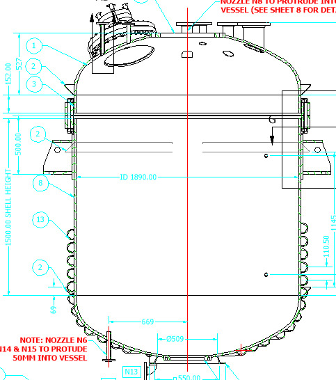 Pressure Vessel 5000L Drawing 3D model_4